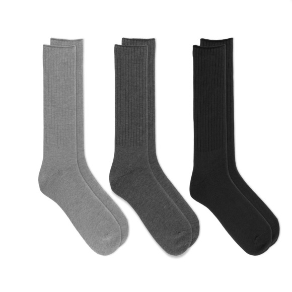 Chaps Classic Dress Ribbed Crew Socks 3-Pair Pack - Picture 1 of 5
